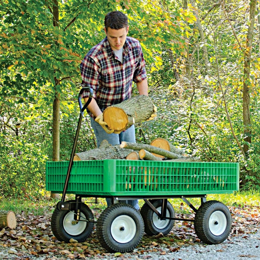 Green Utility Wagon, Flat Free Tires, 30In X 46In X 7.5In Tray By A.M. Leonard 5 Green Utility Wagon, Flat Free Tires, 30In X 46In X 7.5In Tray By A.M. Leonard - Image 5