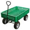 Green Utility Wagon, Flat Free Tires, 30In X 46In X 7.5In Tray By A.M. Leonard