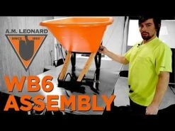 Steel Tray Wheelbarrow, Orange 6 Cu Ft Tray With Steel Handles And Flat-Free Tire By A.M. Leonard -AM Leo Store hqdefault 18 18