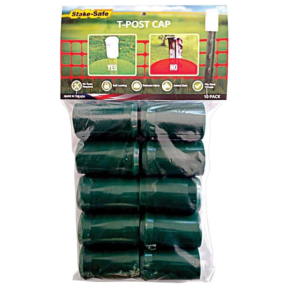 Stake-SAFE T-Post Safety Caps, Green, Pack Of 10 2 Stake-SAFE T-Post Safety Caps, Green, Pack Of 10 - Image 2