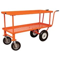 Leonard 2 Foot By 5 Foot Push Style Nursery Cart With Shelf -AM Leo Store vp f2460xfw 1