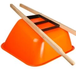 Leonard 2-Wheeled, 10-Cubic-Foot Capacity Poly Tray Wheelbarrow With Pneumatic Tires -AM Leo Store wb10 3