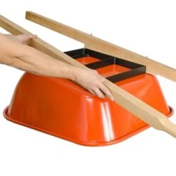 Steel Tray Wheelbarrow, Orange 6 Cu Ft Tray With Pneumatic Tire By A.M. Leonard 9 Steel Tray Wheelbarrow, Orange 6 Cu Ft Tray With Pneumatic Tire By A.M. Leonard -AM Leo Store wbst6 3